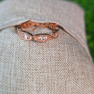 Rose Gold Infinity bling ring